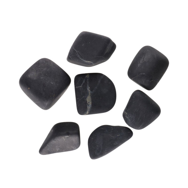 Pietre levigate di shungite da 7 × 5 cm.
