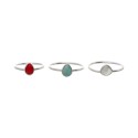 925 Sterling Silver Ring with Random Minerals