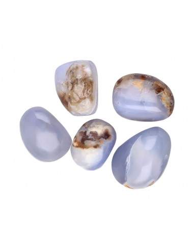 Pietre rotolate di calcedonia blu...