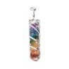 Ciondolo Chakras con Resina e Spirale in Bagno d'Argento Stile Orgonite