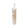 Silver Plated Spiral Resin Heated Citrine Pendant