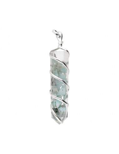 Ciondolo Larimar con resina y spirale...