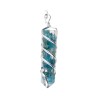 Pendentif Apatite avec Spirale en Résine et Plaqué Argent