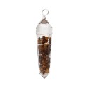 Tiger Eye Pendant with Resin Bitermined in Silver Plating
