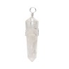 Selenite Pendant with Resin Bitermined in Silver Plating