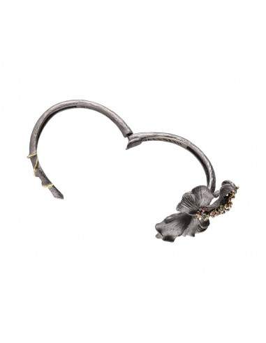 Bracelet en argent 925 avec fleurs et...
