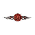 Broche de coral em prata de lei 925