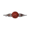 Coral Brooch in Sterling Silver 925
