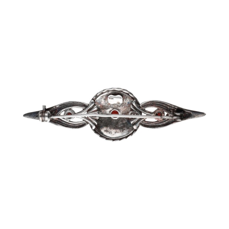 Spilla in Corallo in Argento Sterling 925