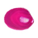 Assiette moyenne en agate teintée fuchsia