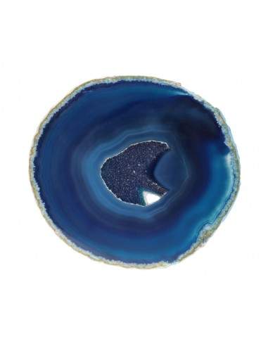 Piastra di Agata Blu Tinteggiata Grande