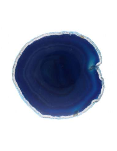 Piastra di Agata Blu Tinteggiata Grande