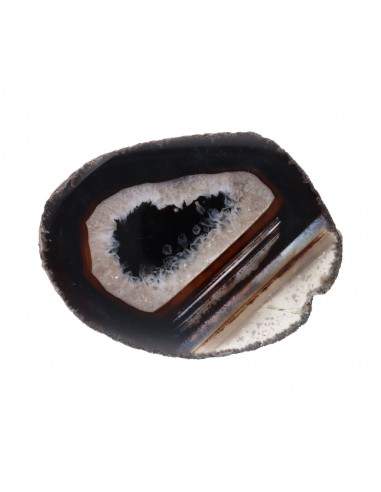Grande plaque d'agate noire teintée