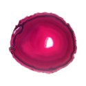 Assiette en agate teintée fuchsia large