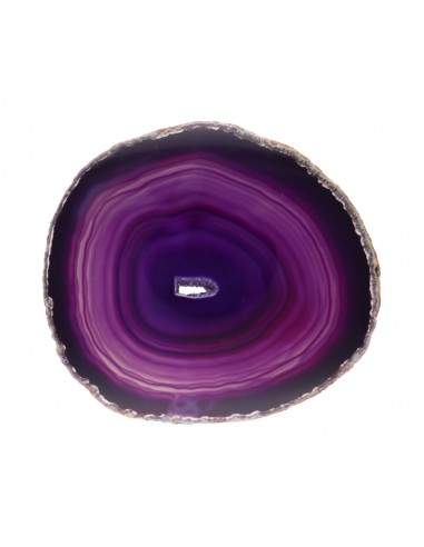 Grande plaque d'agate lilas teintée