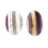 Cabochon de fluorine arc-en-ciel