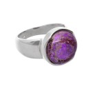 Anel de Charoite em prata de lei 925 (Y98)