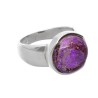 Anel de Charoite em prata de lei 925 (Y98)