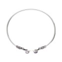 Bracelet fin plaqué argent avec minéraux -97-