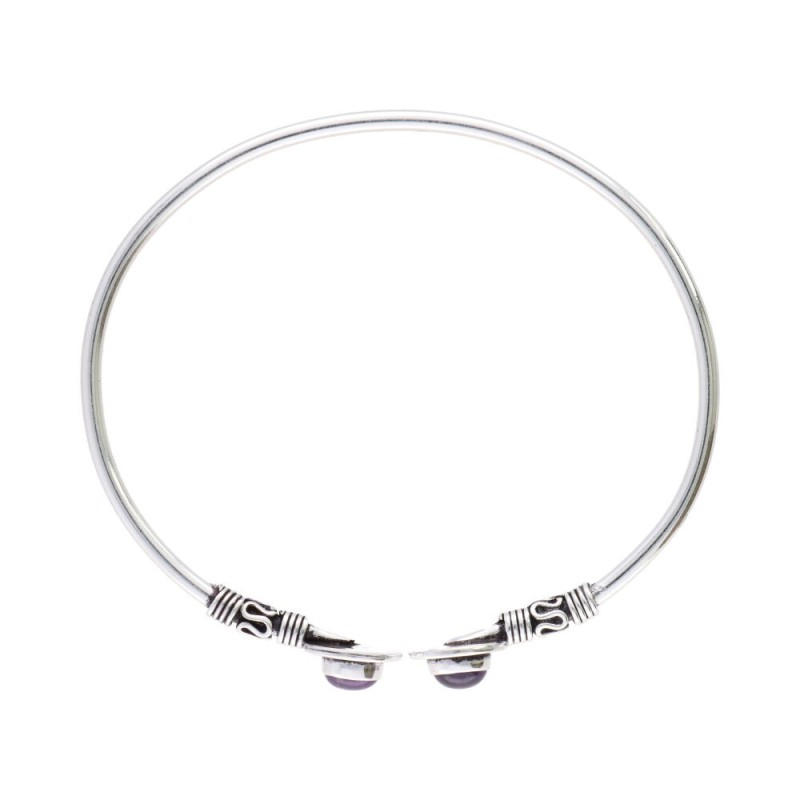 Bracciale Sottile in Argento con Minerale -97-