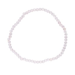 Bracciale Faccettato in Quarzo Rosa 3mm