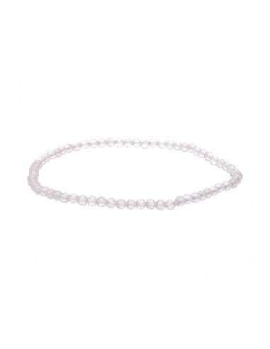 Bracciale sfaccettato in quarzo rosa 3mm