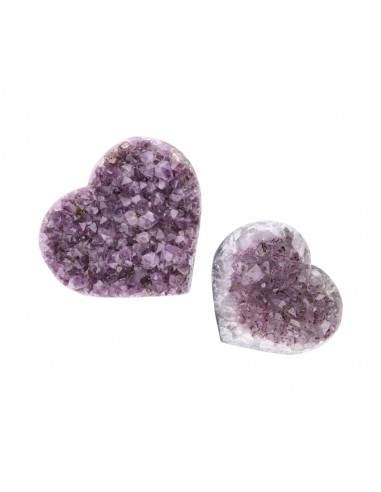 Cuore semilucido in ametista. Pezzo...