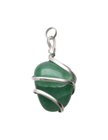 Pendente a spirale in onice verde -...
