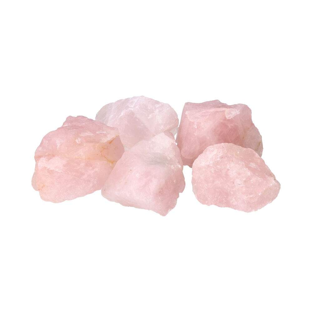 Pulsera de cuarzo rosa en bruto