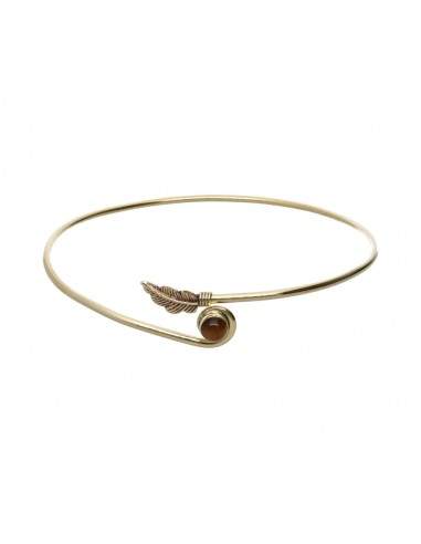Bracciale in bronzo con minerale -6-