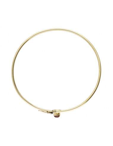 Bracciale in bronzo con minerale -6-