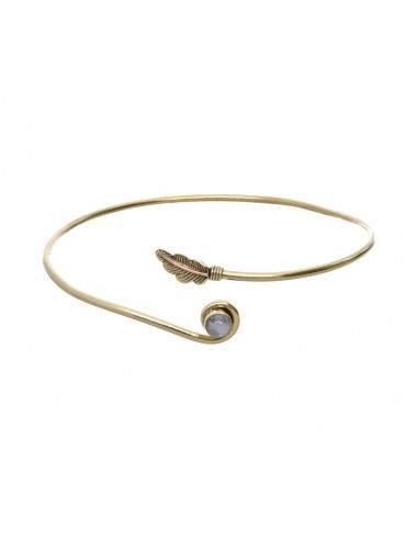 Bronze Bracelet with Mineral -6-