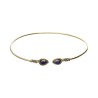 Brazalete de Bronce con Mineral -7-