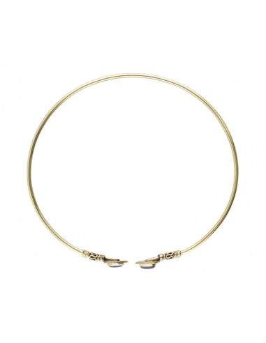 Bracciale in bronzo con minerale -7-