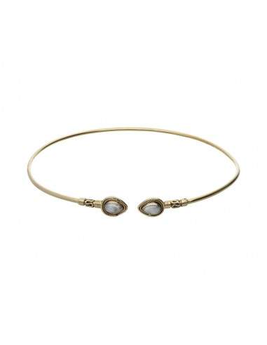 Brazalete de Bronce con Mineral -7-