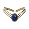 Pulseira de bronze com lápis-lazúli -28.1-