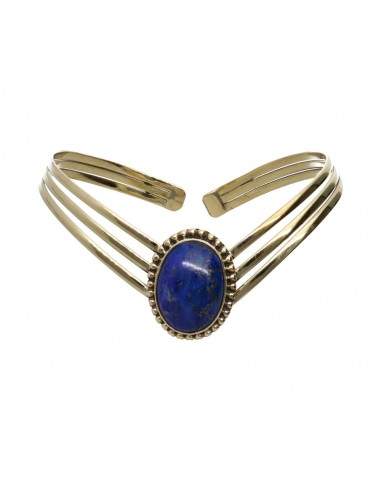 Bracciale in bronzo con lapislazzuli...
