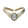 Pulsera de Bronce con Piedra Luna -28-