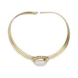Bracciale in Bronzo con Pietra Luna -28-