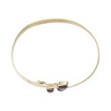 Amethyst Three Tears Bronze Bracelet -17-