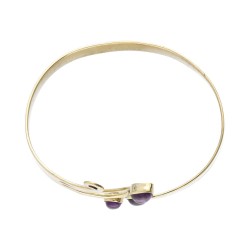 Bracciale in Bronzo Tre Lacrime Amatista -17-