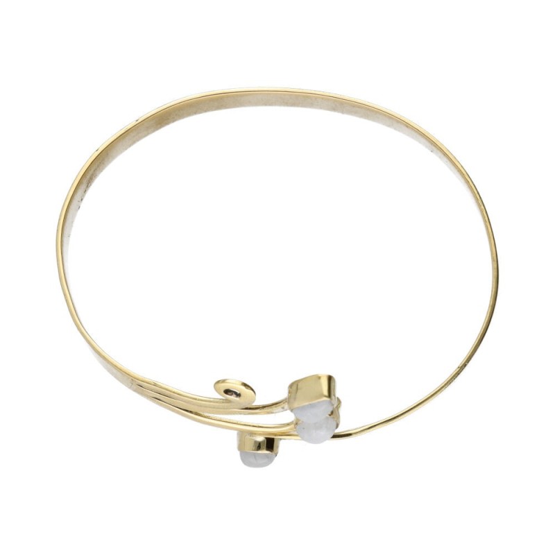 Bracciale in Bronzo Tre Lacrime di Pietra Luna
