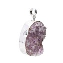 Amethyst Druse Pendant in 925 Sterling Silver (19A)