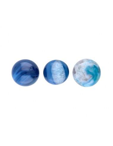 Sfera di Agata Blu Tinteggiata