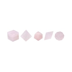 Set di Forme Platoniche in Quarzo Rosa | Vives de la Cortada