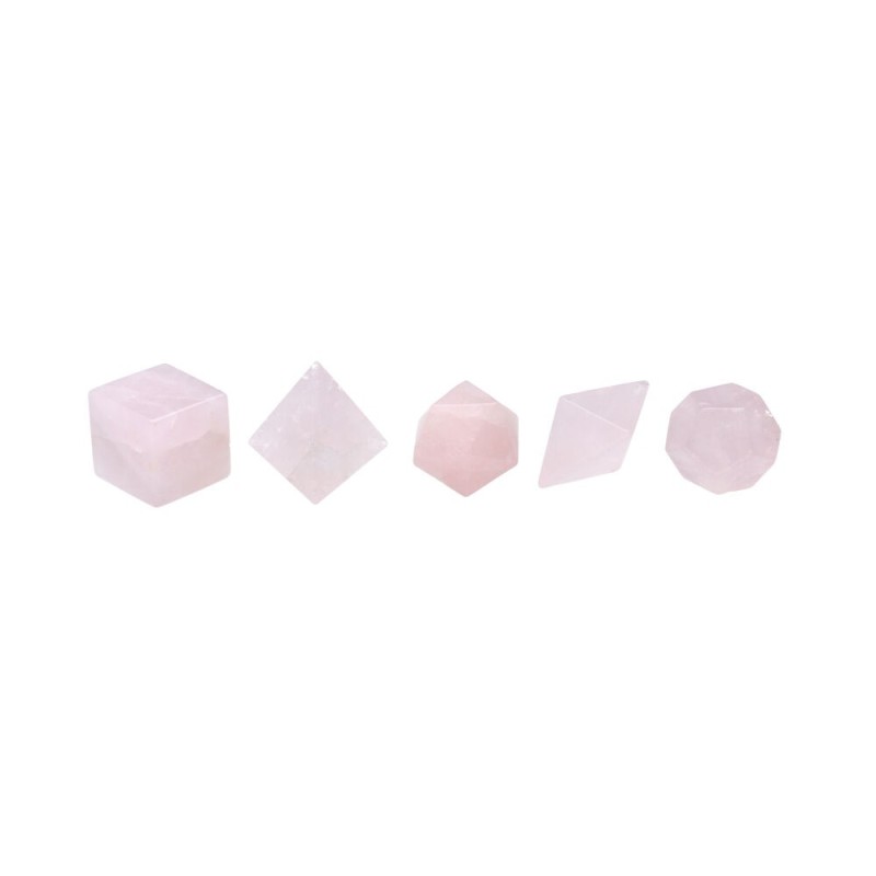 Set di Forme Platoniche in Quarzo Rosa | Vives de la Cortada