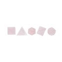 Set of Platonic Shapes in Rose Quartz : Vives de la Cortada