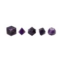 Set de formes platoniques en améthyste