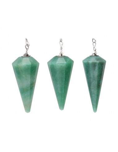 Pendolo a faccette in quarzo verde...