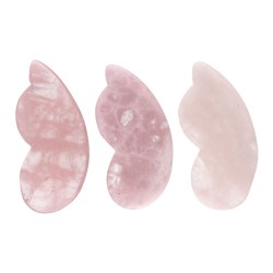 "Gua Sha Quartzo Rosa "Abóbora"""